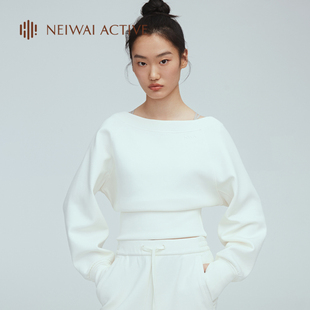 NEIWAI 卫衣运动NA232SD3401 ACTIVE24秋空气棉正反两穿短款