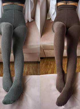 钱小姐显瘦抽条老钱风金棉OLDMONEY加绒秋冬保暖踩脚连脚裤袜蓄热