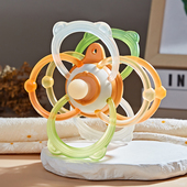 硅胶曼哈顿手抓球可啃咬牙胶0 1岁7宝宝6婴幼儿3抓握婴儿摇铃玩具