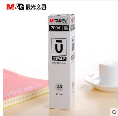 晨光弹簧子弹头APGH2601替芯2004A黑0.5优品笔芯按动中性笔笔芯