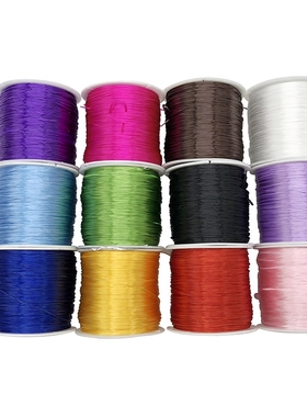 弹力线彩色水晶圆珠强韧拉不断小巧个吊坠磨编绳diy手项佛链串绳