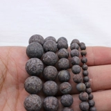 Матовые натуральные кофейные бусины, ожерелье ручной работы, серьги, аксессуар, со снежинками