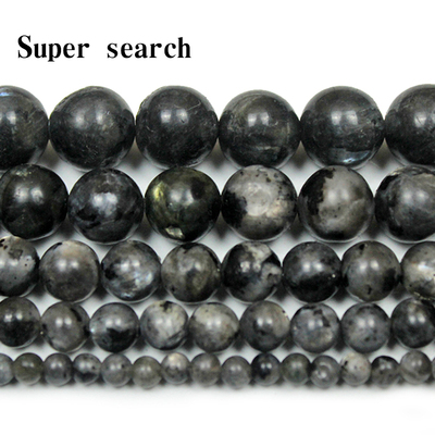 黑色月光石耳饰品手工串珠