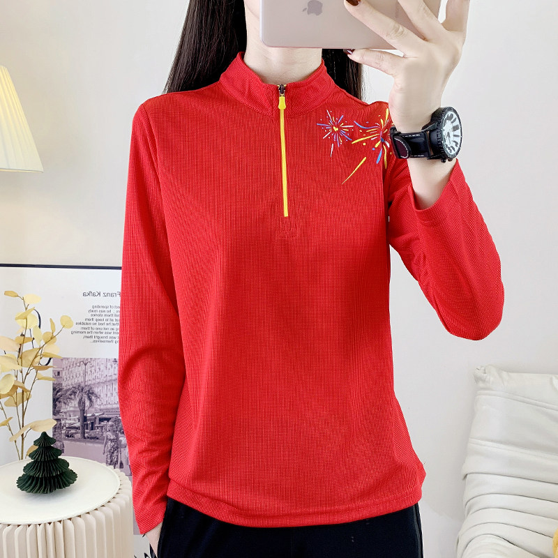 印花速干衣女长袖春夏秋薄款户外跑步运动徒步登山上衣男快干t恤