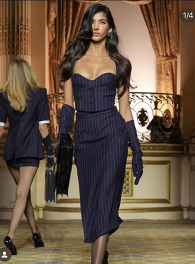 Fashion高定职场女总裁套装超模Brittany Noon新晋品牌狂野气质女