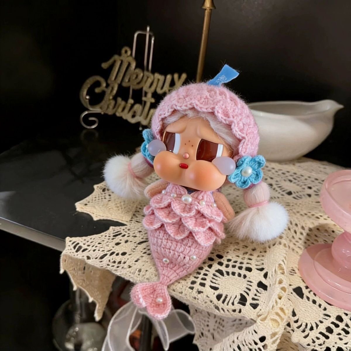 沙滩小憩娃衣crybaby哭娃衣服度假系列15cm娃服可爱美人鱼娃衣