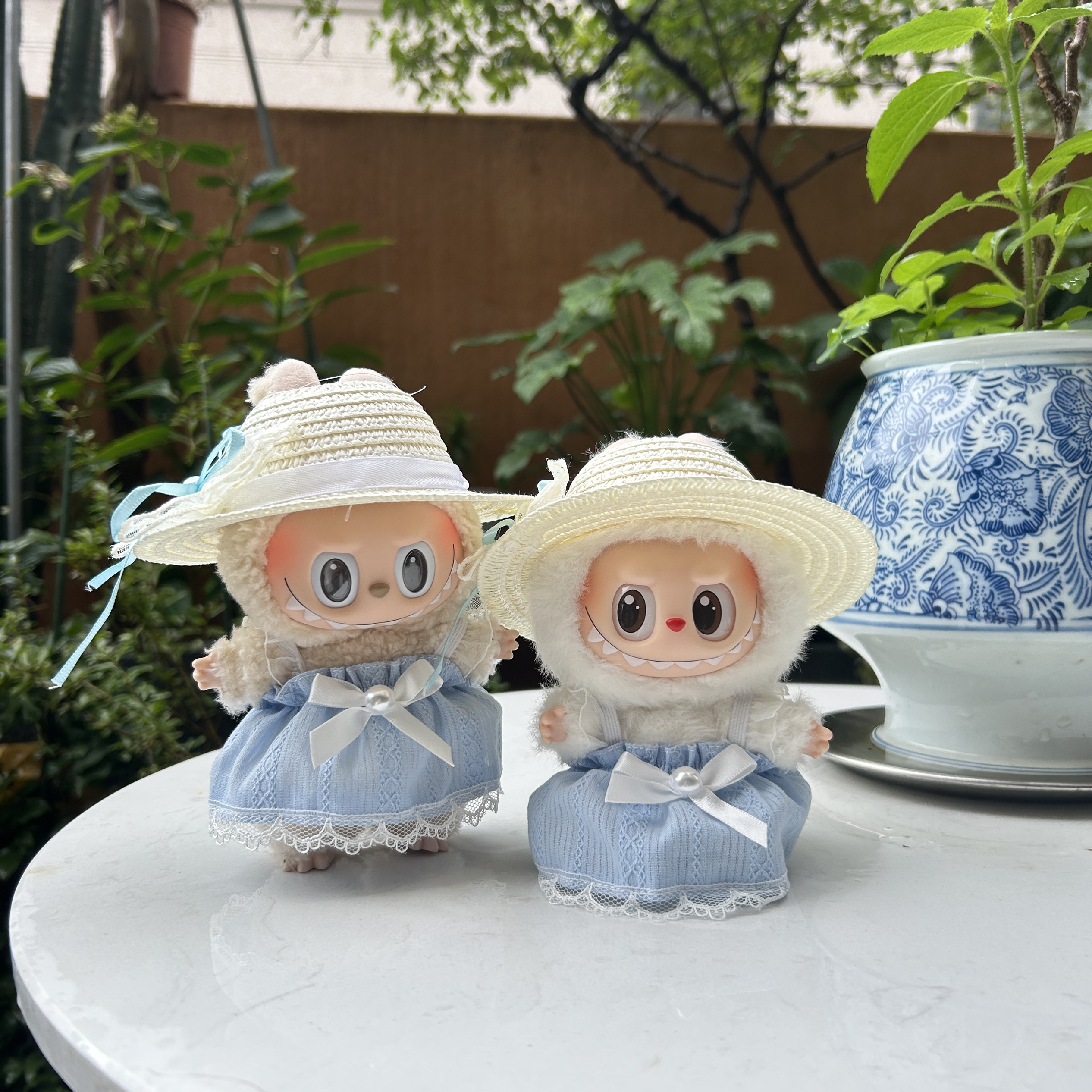 拉布布娃衣17cm坐坐派对娃衣套装一代二代三代可乐因子娃衣夏季