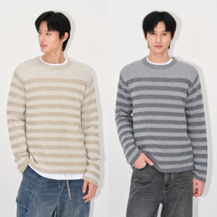 羊毛针织衫 UNICA 新款 男士 双色条纹套头 HOMME