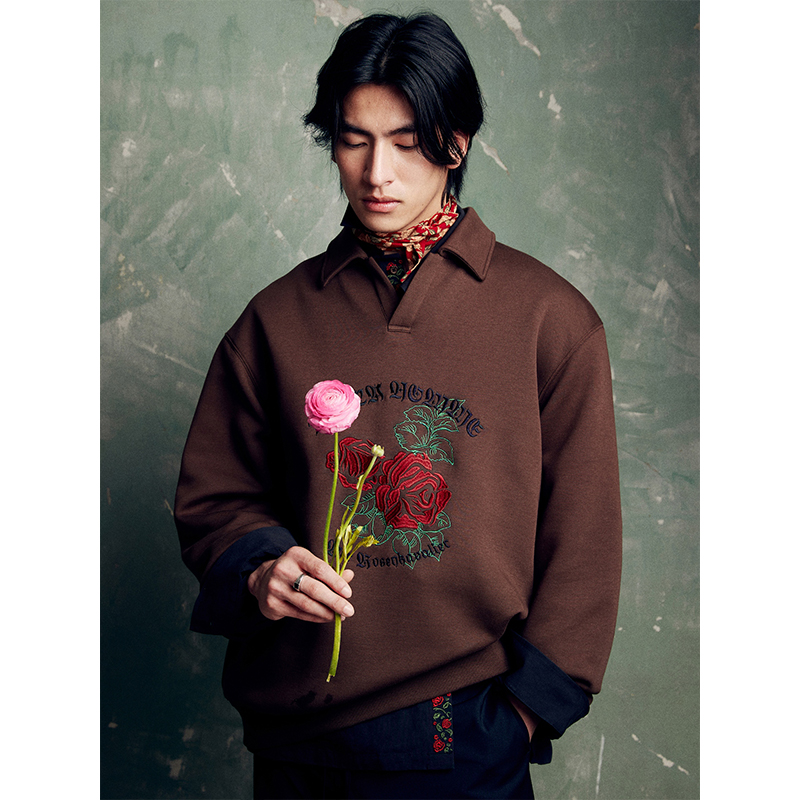 UNICAHOMME玫瑰骑士套头卫衣