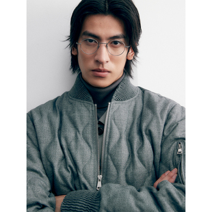 系列_流线设计花纹男款 温暖通勤时装 棒球夹克外套男 HOMME UNICA