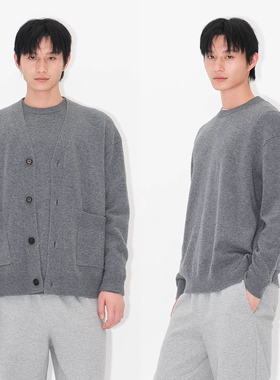 UNICA HOMME/简约经典云柔绵羊毛羊绒针织打底衫/易搭开衫