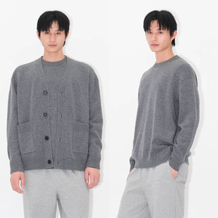 易搭开衫 UNICA 云柔绵羊毛羊绒针织打底衫 简约经典 HOMME