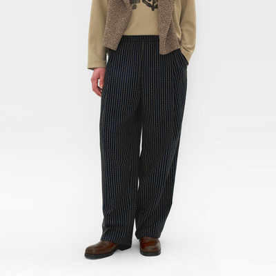 UNICAHOMME绵羊毛条纹直筒裤