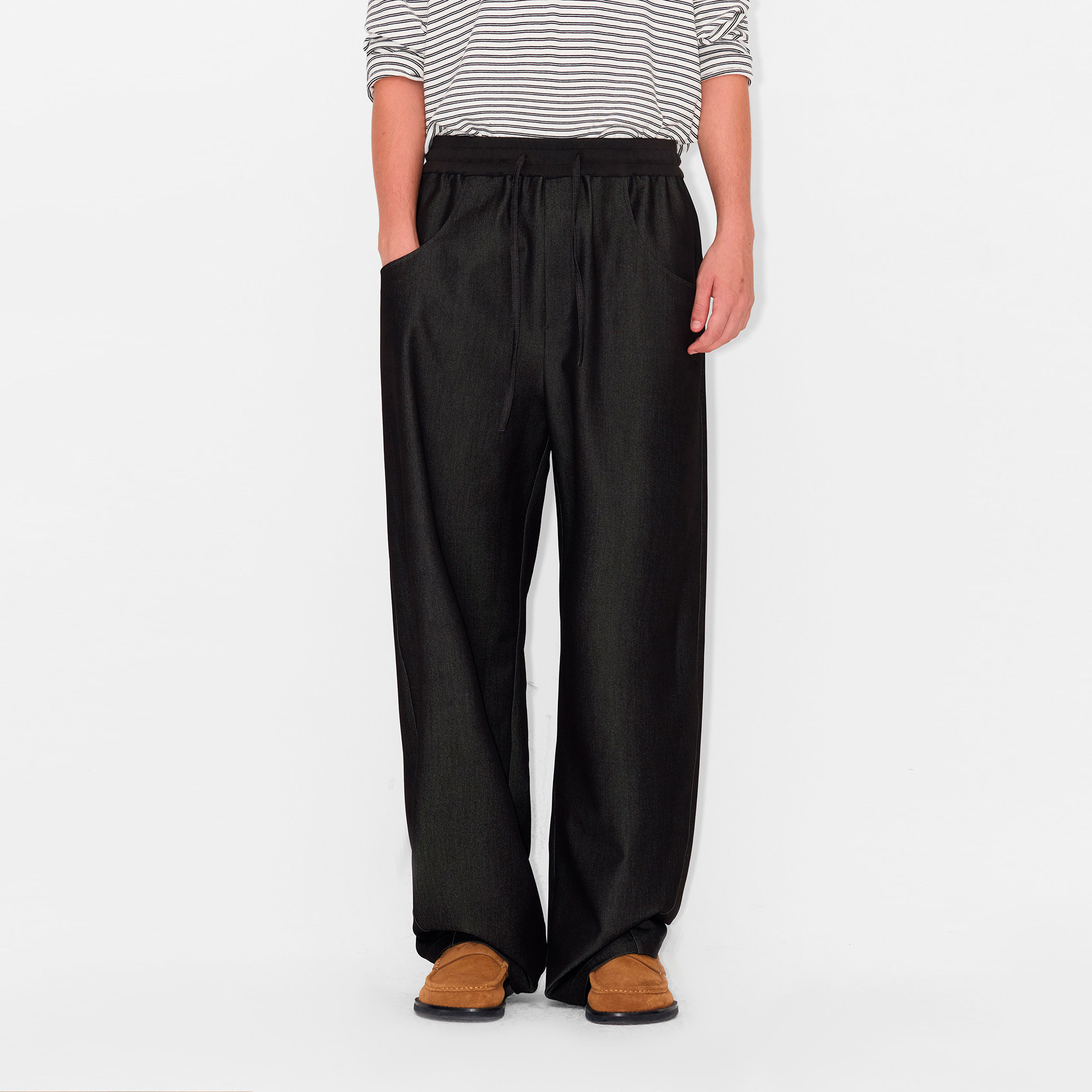 UNICAHOMME仿牛仔松紧腰宽松垂坠休闲长裤男士裤子