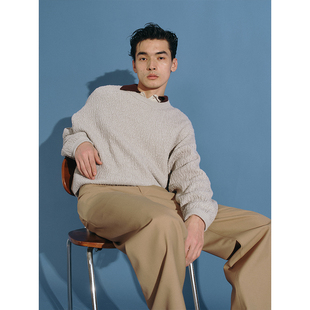潮男款 休闲肌理感时尚 套头针织卫衣老钱风慵懒松弛感 HOMME UNICA