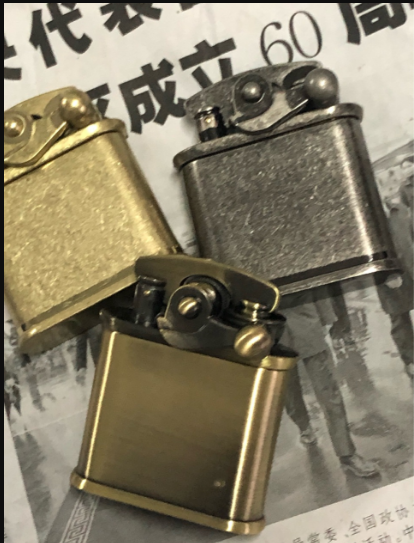 创意科乐比式机械摇臂拉杆煤油打火机老式复古便携战壕机仿古款