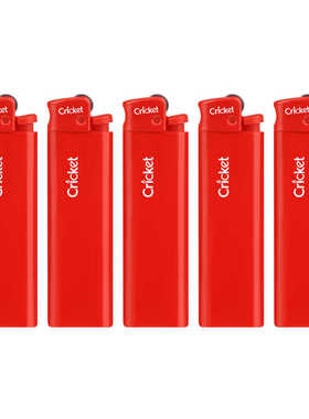 cricket草蜢正品红红火火中国红一次性防爆耐高温砂轮打火机进口