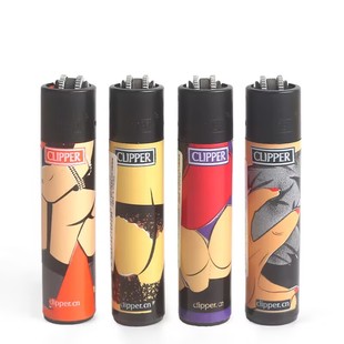 正品可利福clipper可冲气砂轮打火机防爆尼龙火石明火个性打火机