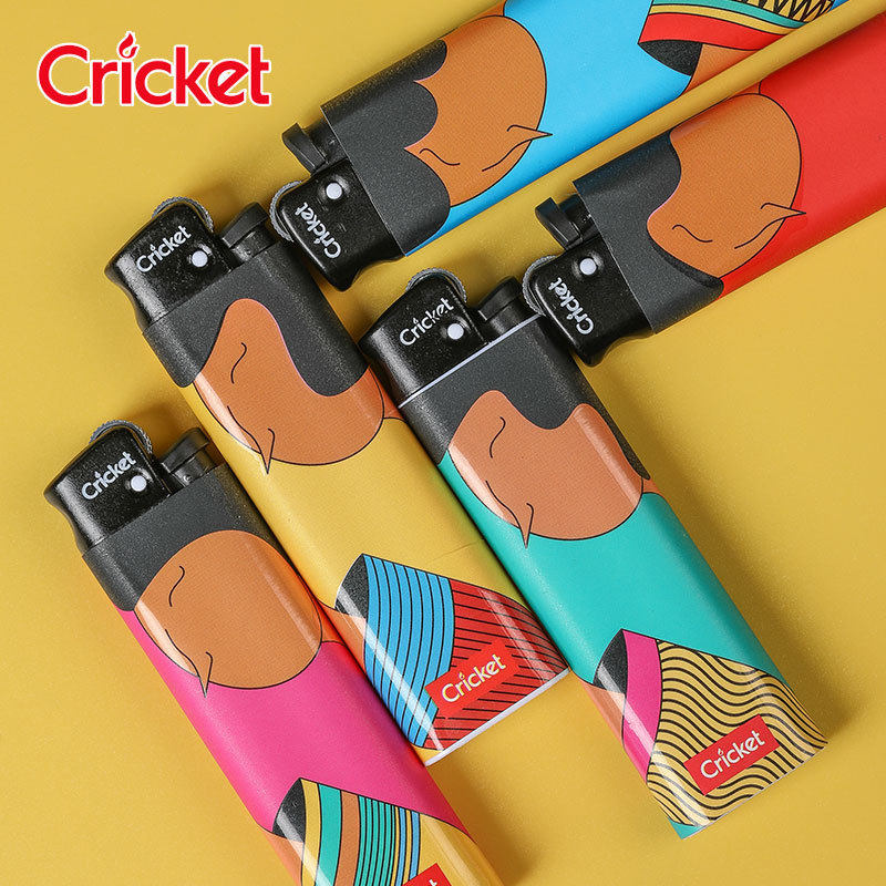 正品Cricket草蜢点亮每一天进口涂鸦便携简约一次性砂轮打火机