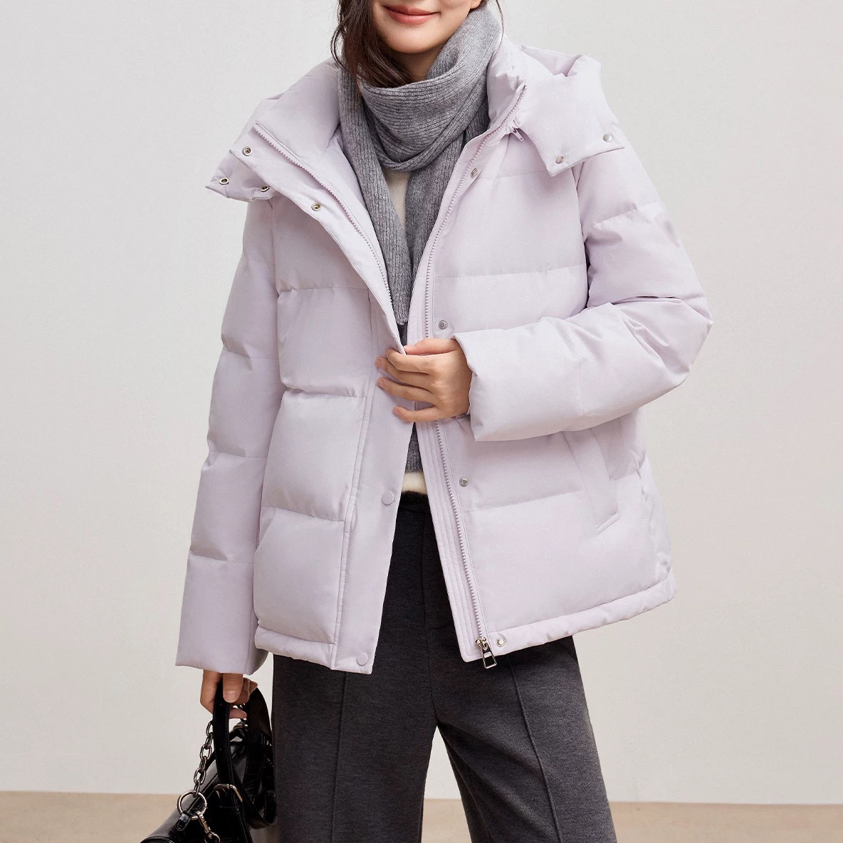 【白鹅绒】专柜品牌新款鹅绒服女连帽休闲百搭冬季保暖外套