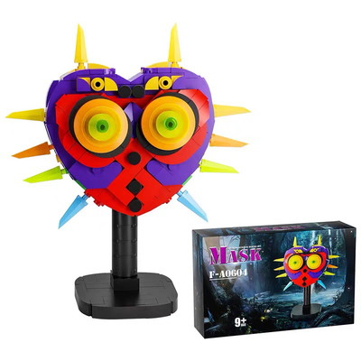 跨境 塞尔达传说梅祖拉假面 王国之泪旷野之息拼装积木玩具彩盒