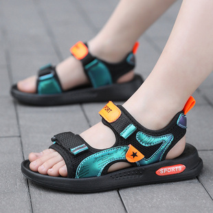 新款 品牌儿童凉鞋 男童韩系夏季 时尚 凉鞋 中大童防滑软底男孩沙滩鞋