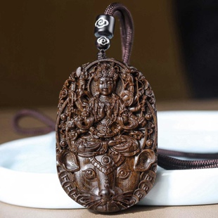 越南芽庄沉香木十二生肖八大本命守护神男女款 吊坠项链挂件