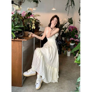 收腰显瘦设计感超仙 欧式 木耳边吊带连衣裙女夏季 2025新款 甜美法式