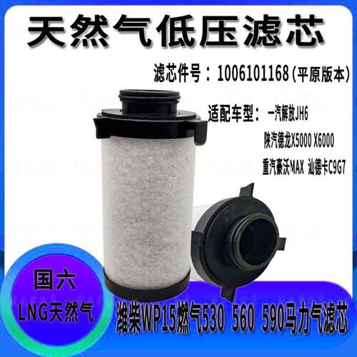 解放JH6德龙豪沃汕德卡潍柴WP15发动机1006101168潍柴天然气滤芯