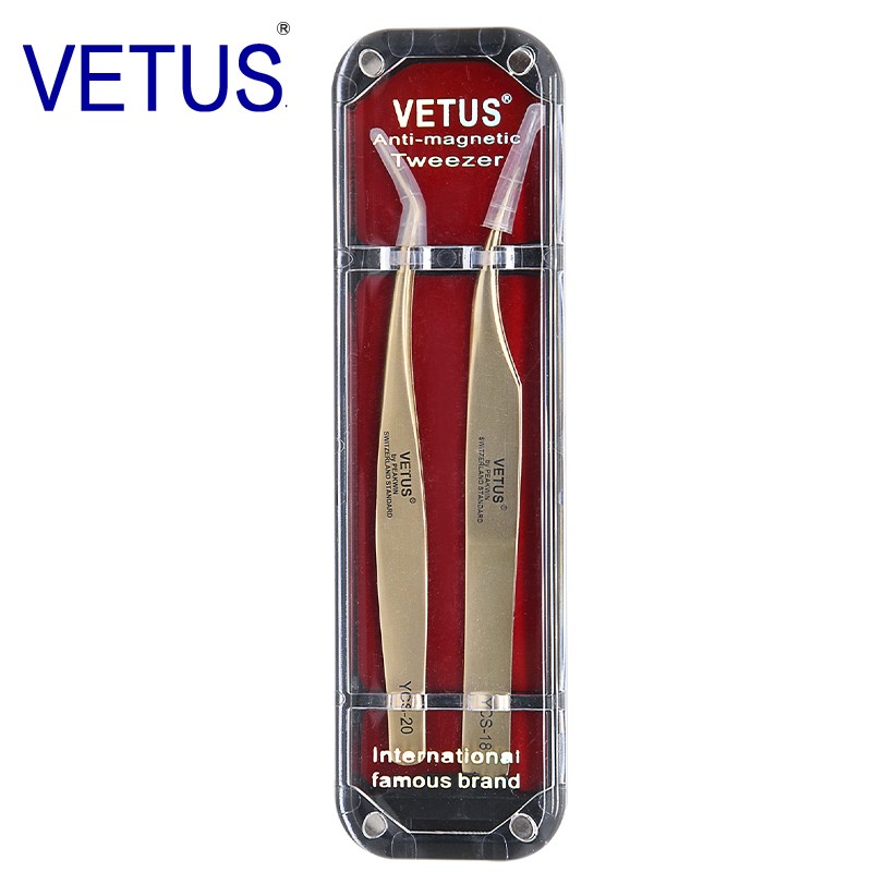 YCS新款礼盒套装美嫁接睫毛种植开花镊子金羽夹优质不锈钢防酸碱