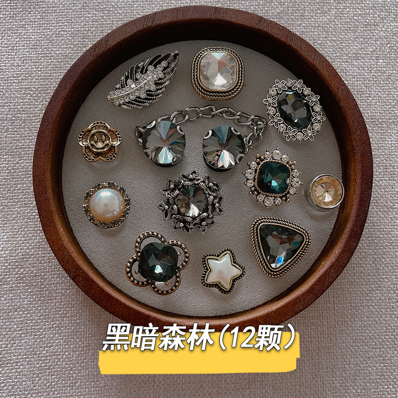 黑暗森林~巴洛克洞洞鞋配饰复古金属鞋花适配crocs原创diy装饰