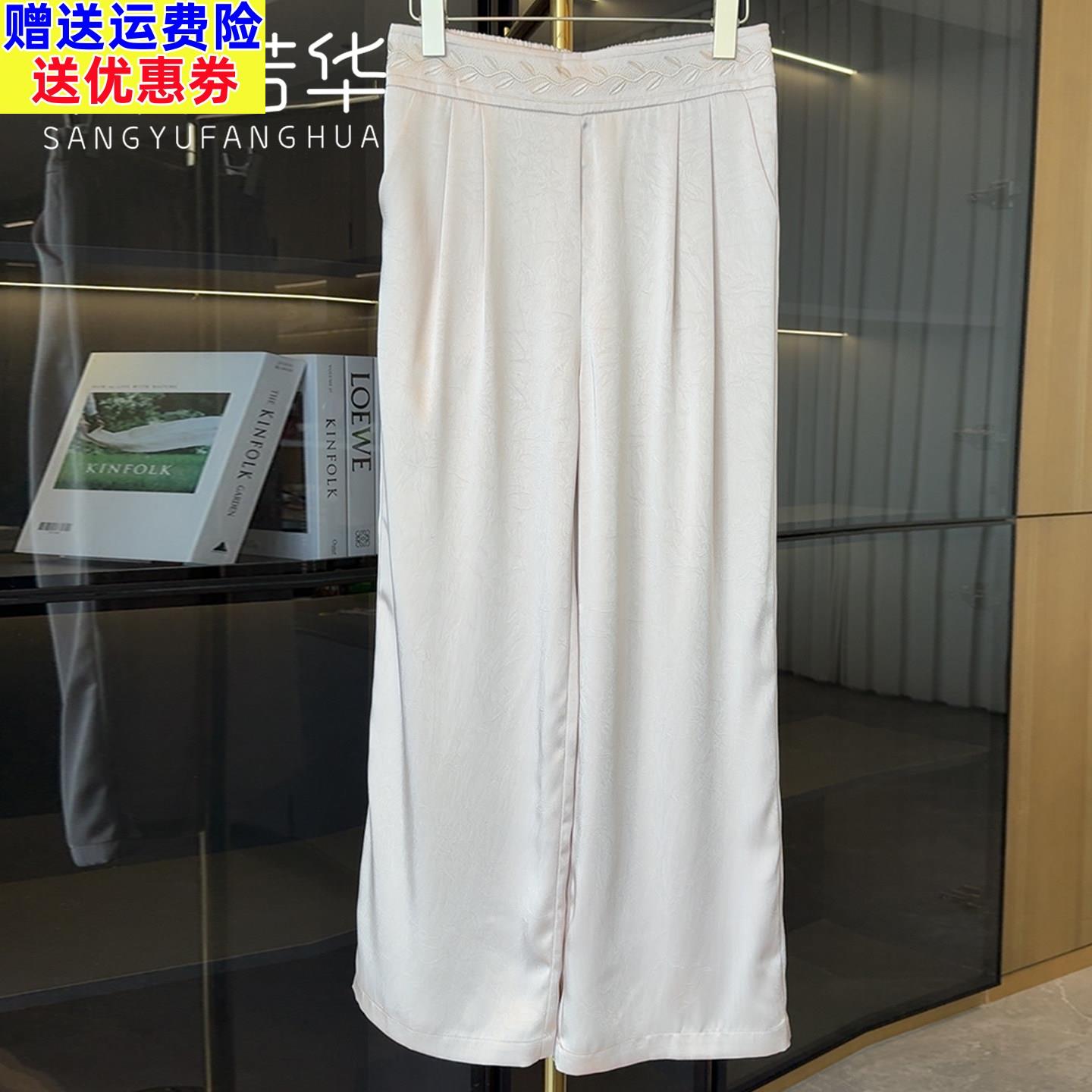 时尚妈妈夏装高腰直筒休闲裤2026新款洋派阔腿裤中老年人显瘦裤子