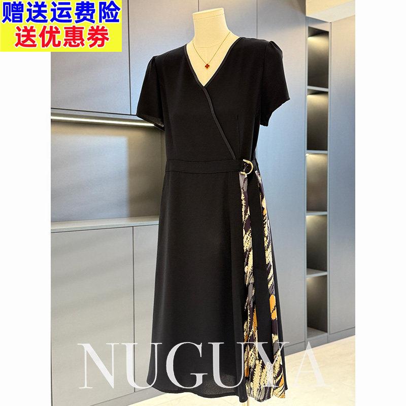 时尚洋派妈妈装雪纺洋装女短袖夏装新款中老年人显瘦裙子中长版