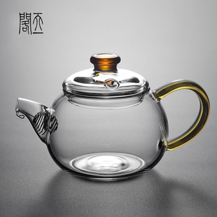 天一閣 日式 高端小泡茶壶玻璃单壶手工耐高温花茶壶家用茶具套装
