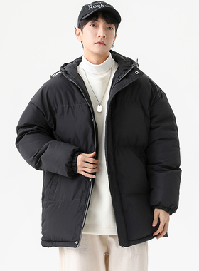 新款棉服男女同款冬新款户外面包服加绒加厚保暖情侣款连帽棉衣潮