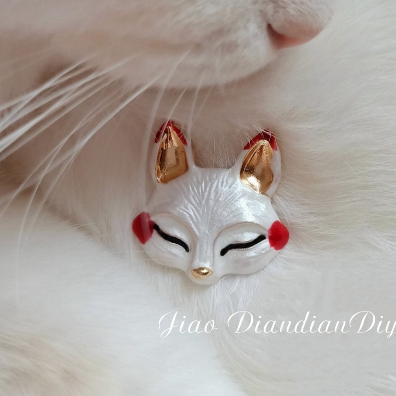 狐狸合金滴油配件diy滴胶麻将填充物装饰材料吊坠耳饰封入物猫爪