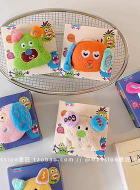 卡通可爱玩偶擦手巾小礼物儿童生日伴手礼全班分享奖励创意毛巾