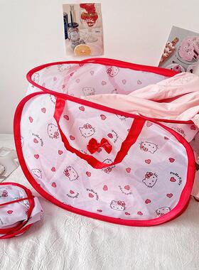 hellokitty可爱脏衣篮家用可折叠高颜值浴室脏衣篓玩具收纳筐子