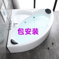 Акриловая треугольная ванна вентиляционная вентиляция вентиляционная ванна маленькая квартира глубоко пузырьковая угловой инопланетянин