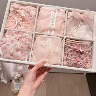 豹纹女士内裤纯欲镂空交叉绑带后妈性感蕾丝内裤低腰三角裤