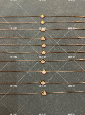 足金古法钱币淡水珍珠迷你微缩仙居极细编织手链