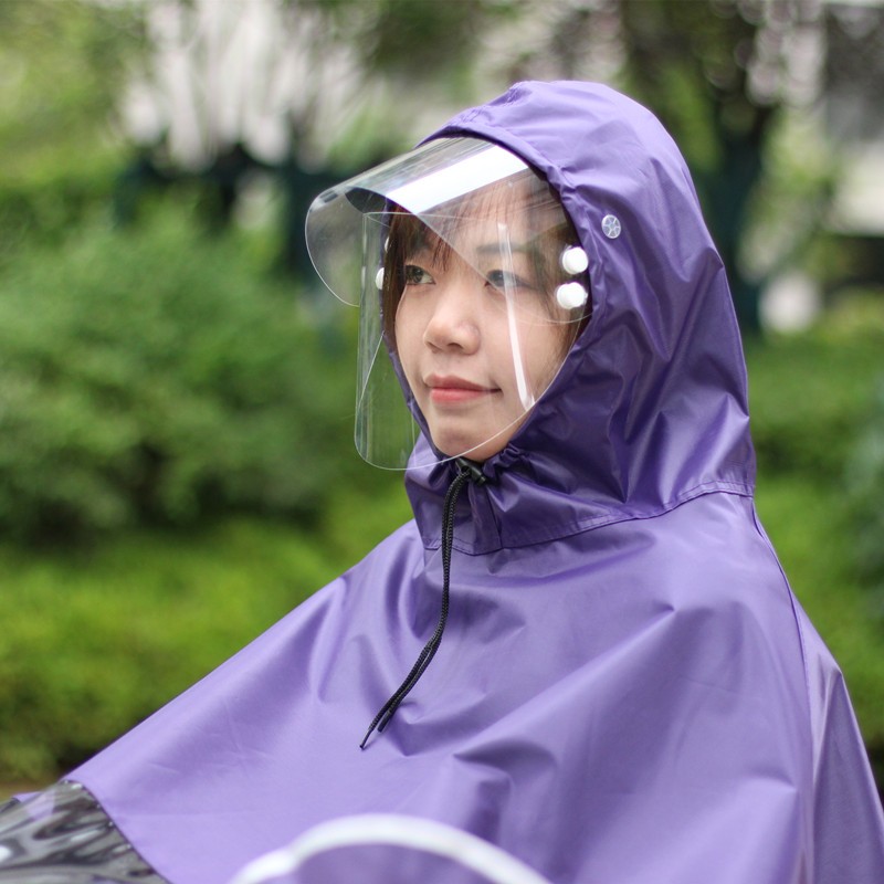 防暴雨加大加厚雨披骑无缝拼接