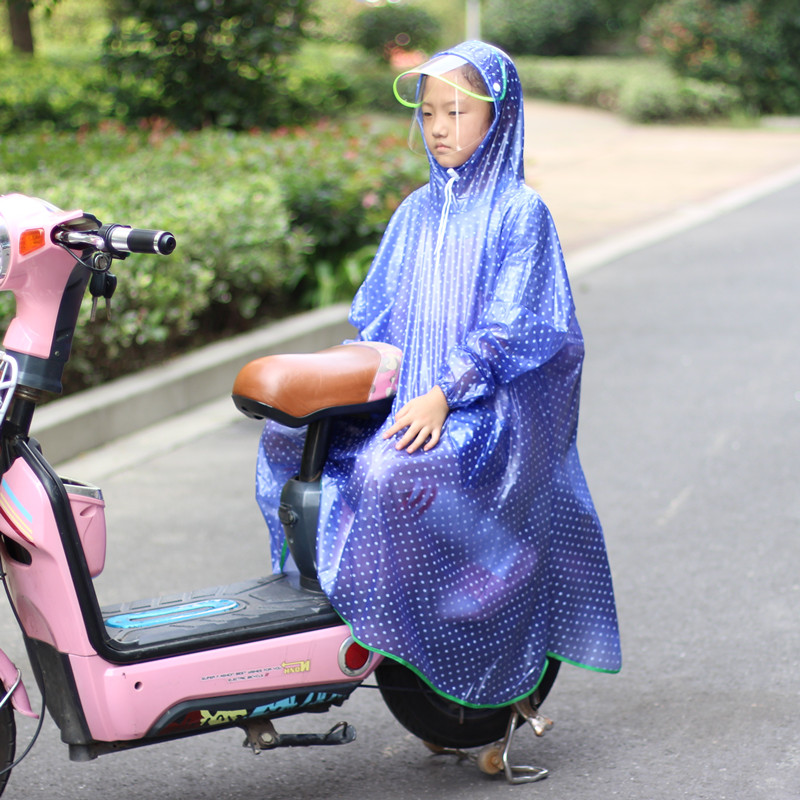 儿童雨衣小学生女童大童男童雨披学生带书包位加厚电瓶车加大遮脚-封面