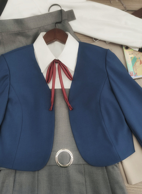 「复刻」Liella!星团jk制服羊毛背心裙lovelive无领西服cos服深灰