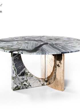 CORNELIO CAPPLLINI大理石餐桌奢石圆桌现代家用简约别墅高端家具