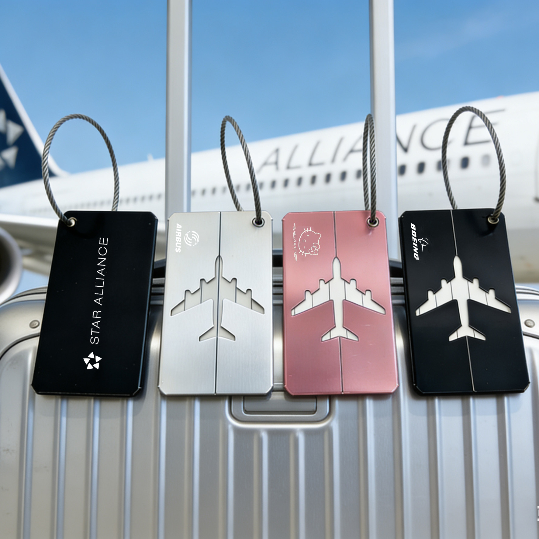 空客波音国泰新加披航空金属行李牌箱包吊牌防丢旅行箱飞机挂牌
