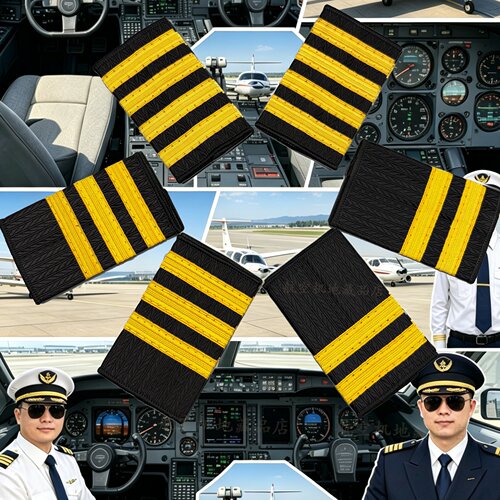 新品航空公司飞行员制服肩章四杠机长副驾驶员男乘务工作服肩套章
