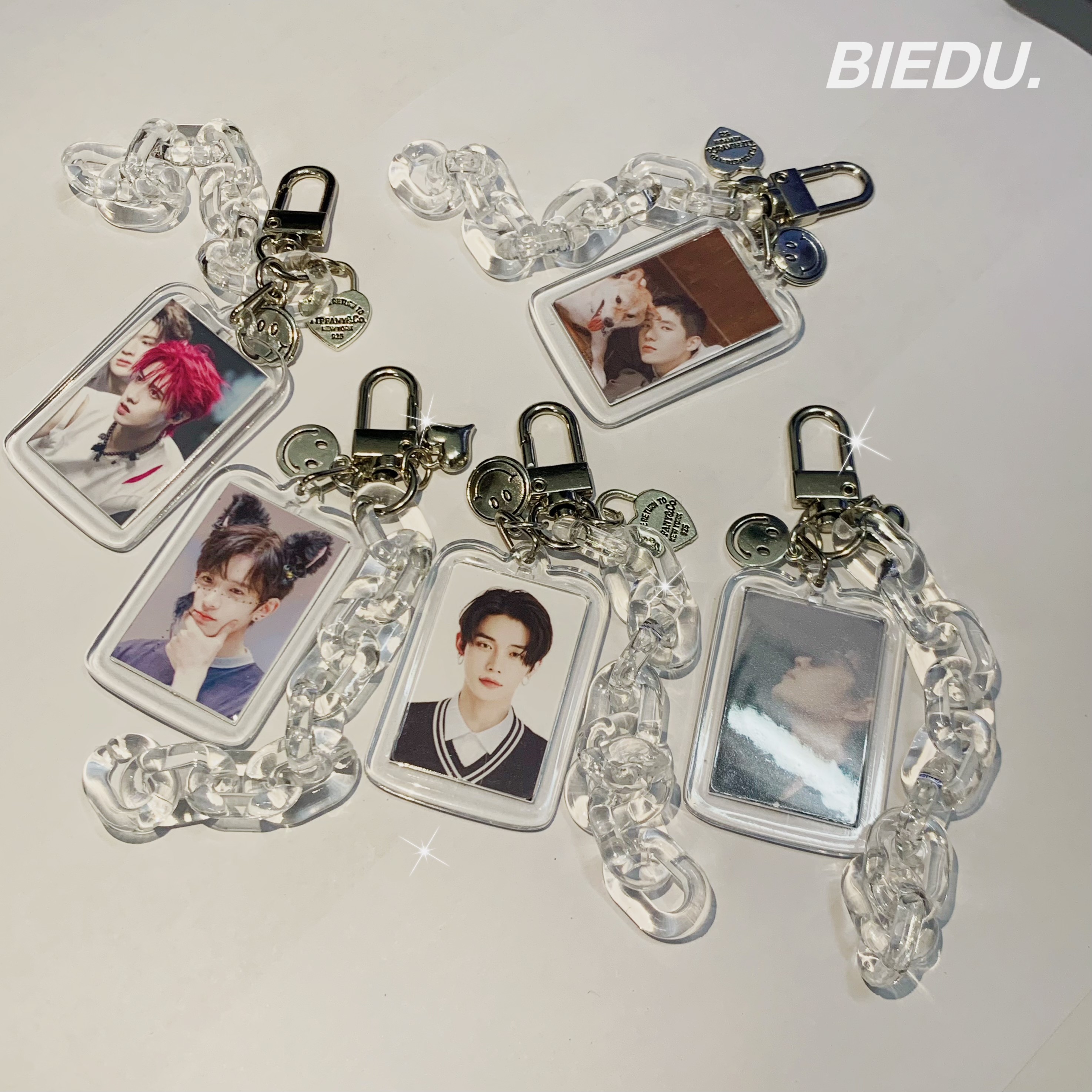 明星应援周边相片定制亚克力一寸相框车钥匙扣书包挂件情侣礼物新