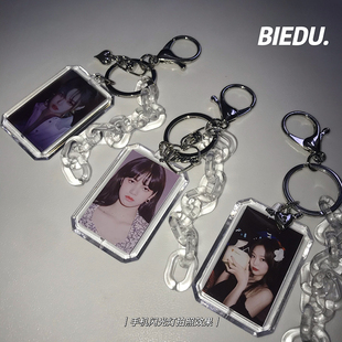 证件照定制钥匙扣亚克力相框ins链条爱心包挂件情侣礼物追星周边
