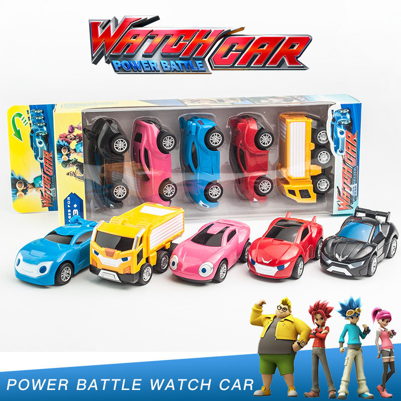 建元1:64 劲战炫车tayothelittlebus模型玩具车回力弹射watch car